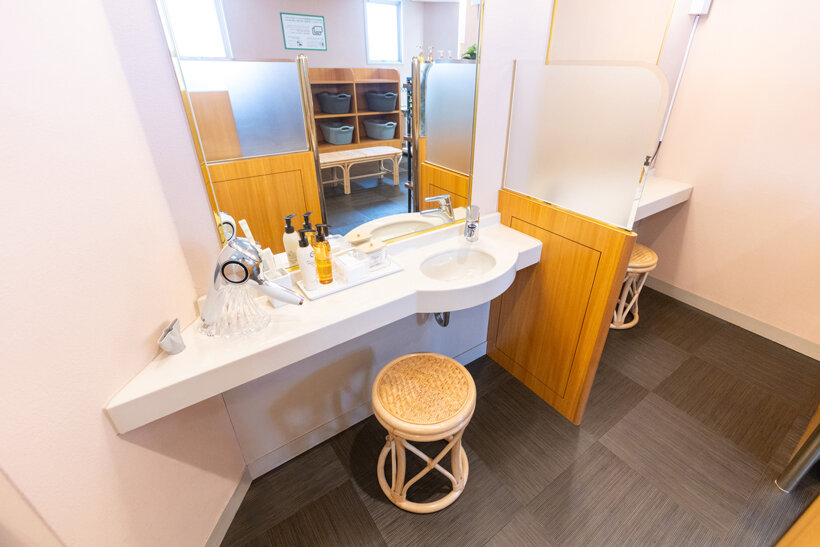 花祭ゴルフ倶楽部の女性用パウダースペース。