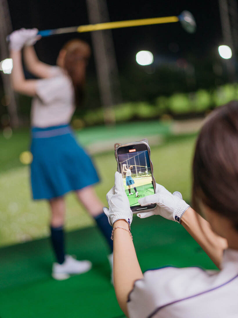 船山プロからレッスンを受けるGINGERゴルフチーム（GGT）15期生