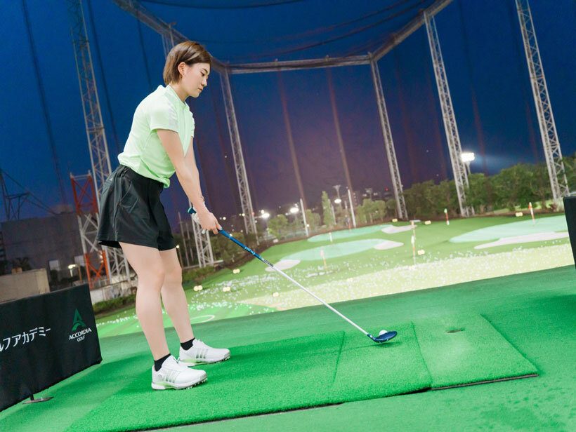 船山プロからレッスンを受けるGINGERゴルフチーム（GGT）15期生