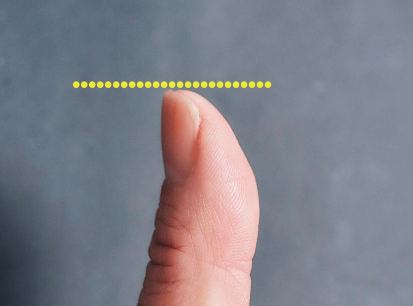 正しい手の爪の長さ