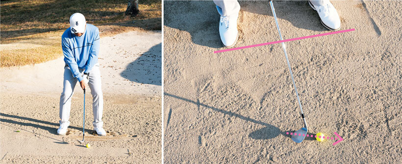 バンカーショットの構え方