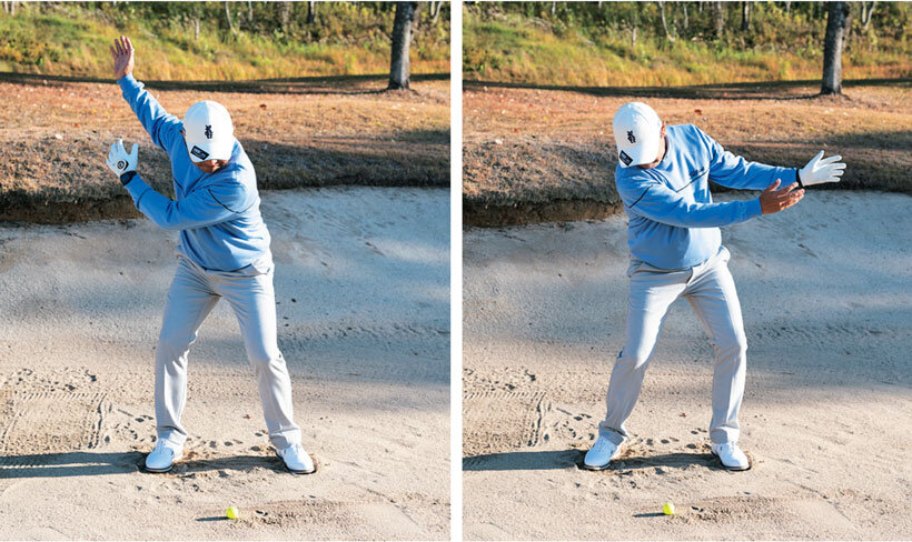 バンカーショットの正しいスイング